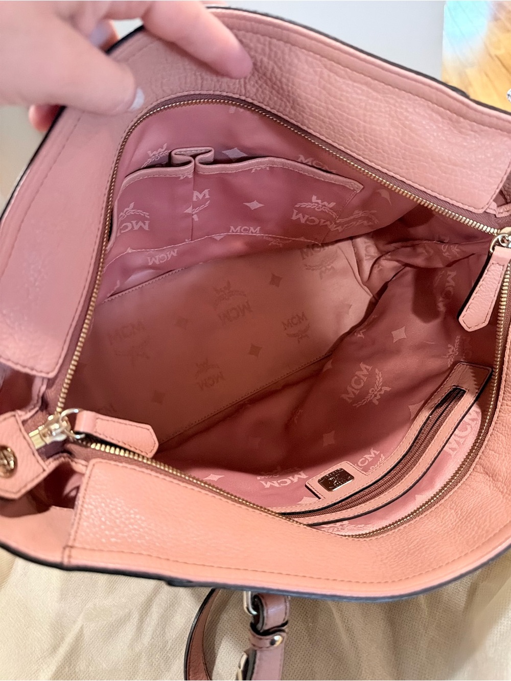 MCM Pink Leather Tote Bag - Picture 9 of 11